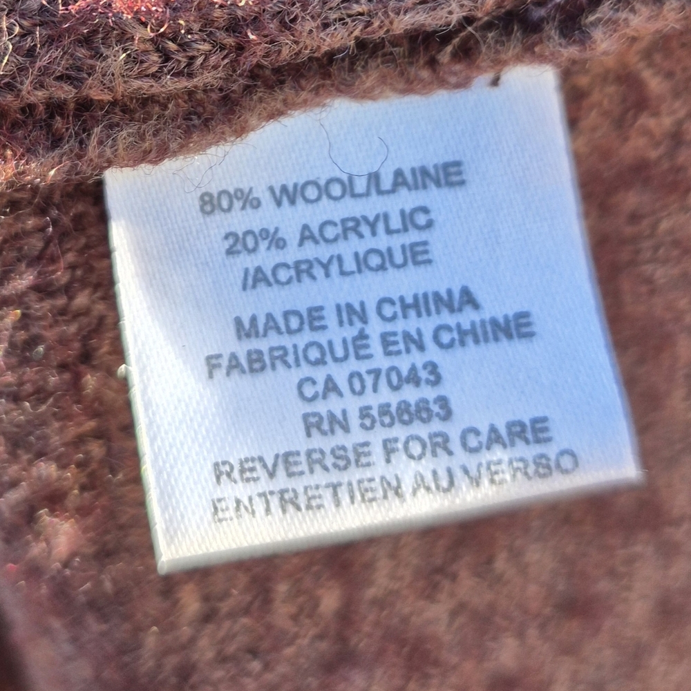 Wool Blend (80%) Vest Wrap By Kenar Size Small - Picture 8 of 8